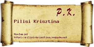 Pilisi Krisztina névjegykártya