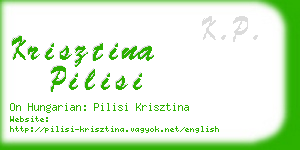 krisztina pilisi business card